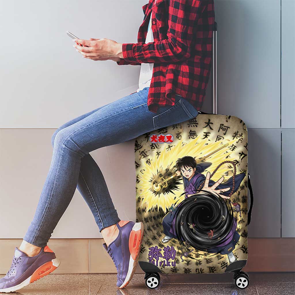 Miroku Inuyasha Series Luggage Cover Cursed Monk Aesthetic with Sutra Script Background