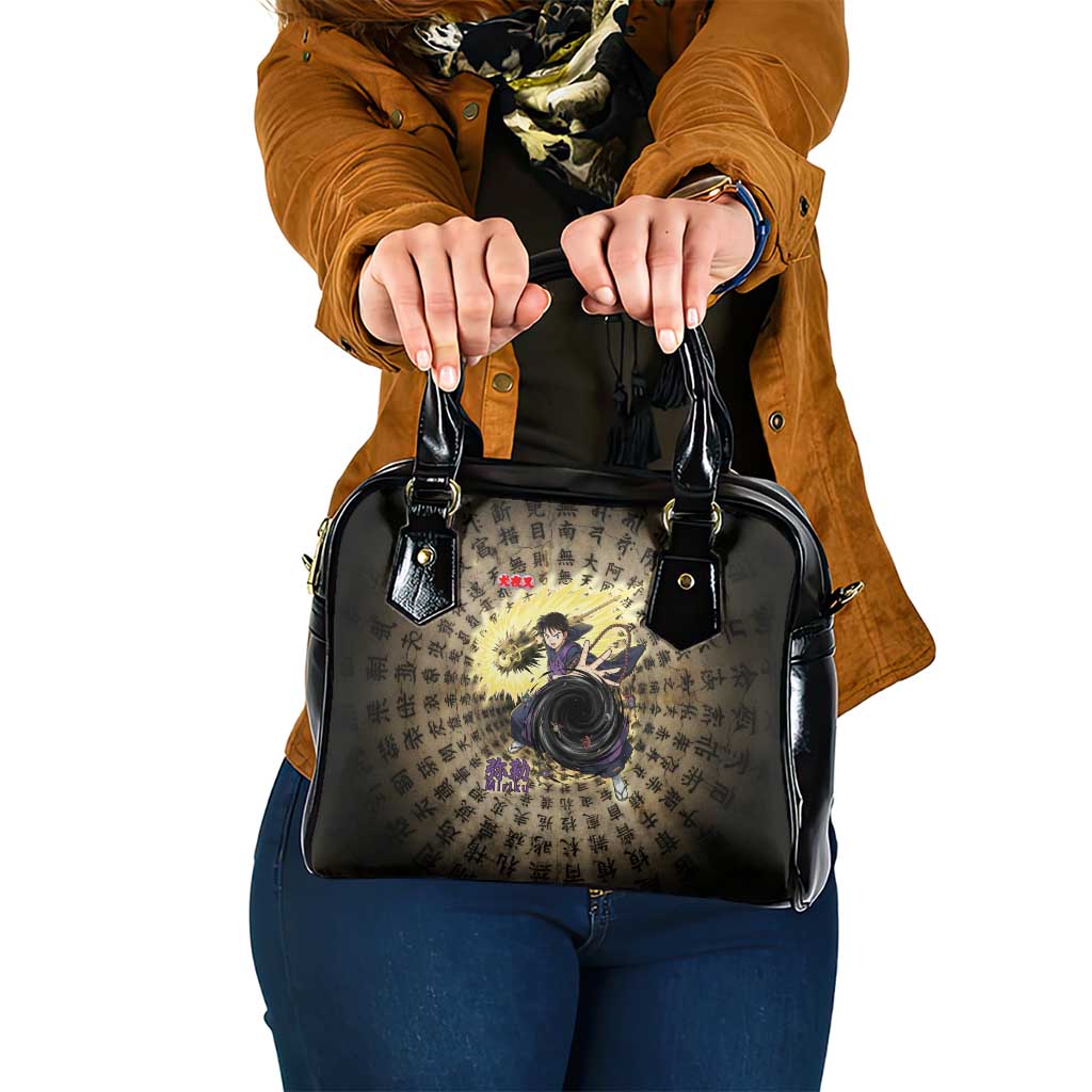 Miroku Inuyasha Series Shoulder Handbag Cursed Monk Aesthetic with Sutra Script Background