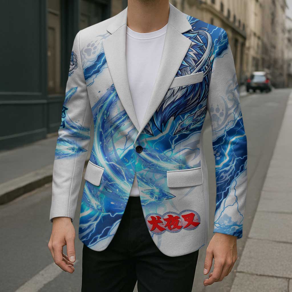 Koga Inuyasha Series Blazer Electric Storm Anime Style with Blue Wolf Spirit