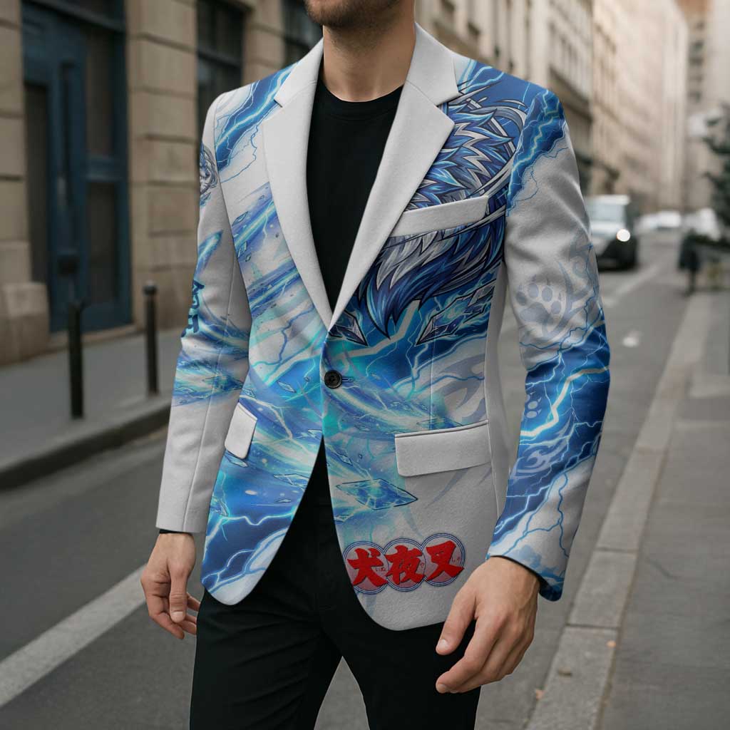 Koga Inuyasha Series Blazer Electric Storm Anime Style with Blue Wolf Spirit