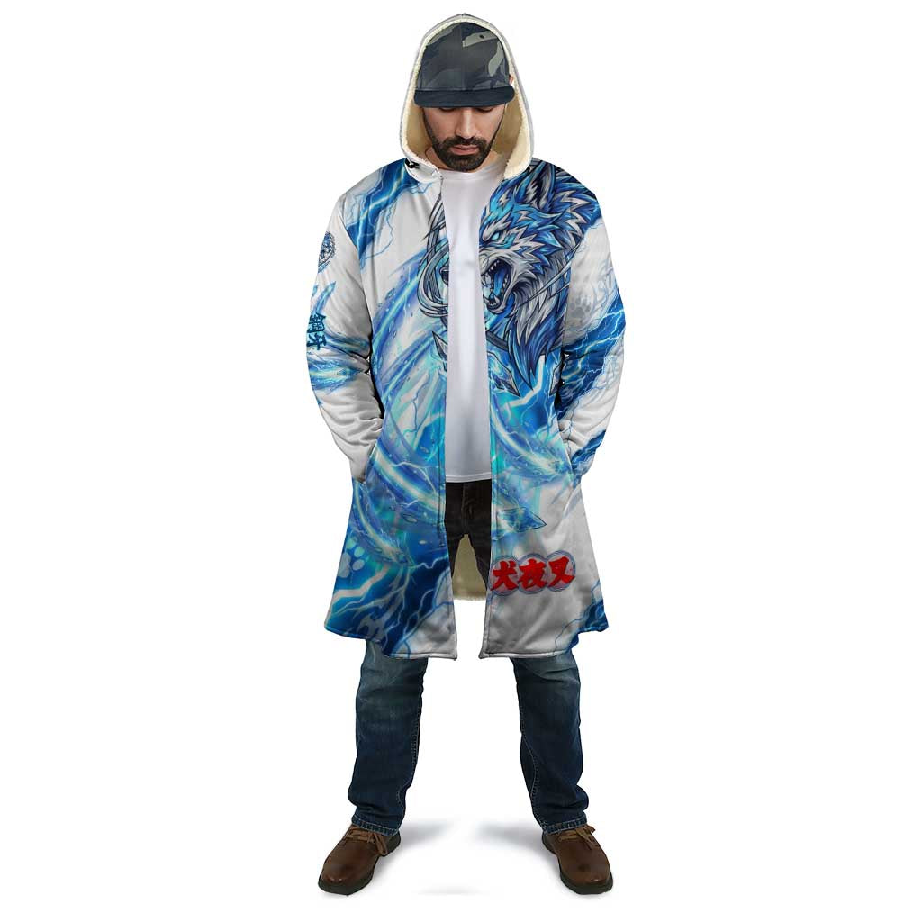 Koga Inuyasha Series Cloak Electric Storm Anime Style with Blue Wolf Spirit