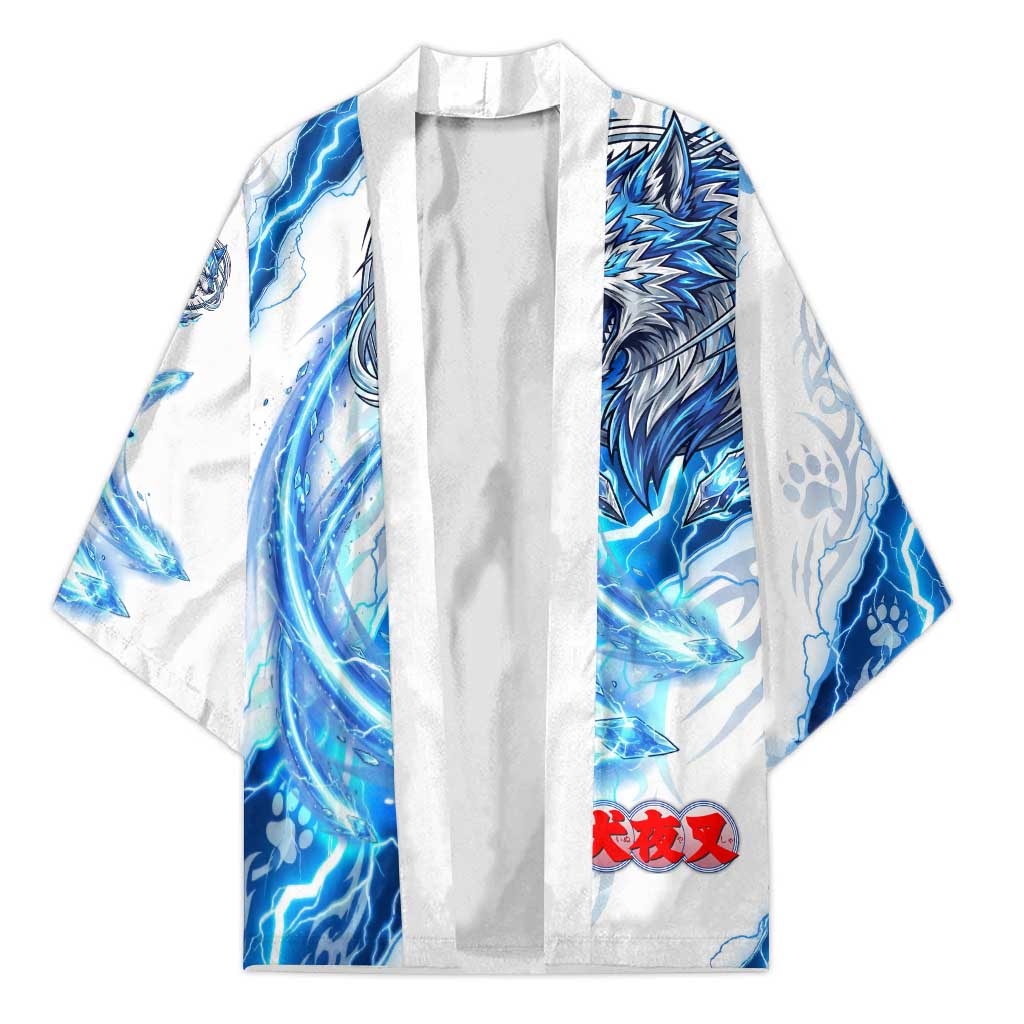 Koga Inuyasha Series Kimono Electric Storm Anime Style with Blue Wolf Spirit