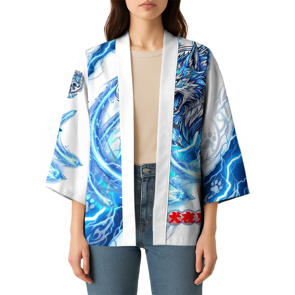 Koga Inuyasha Series Kimono Electric Storm Anime Style with Blue Wolf Spirit