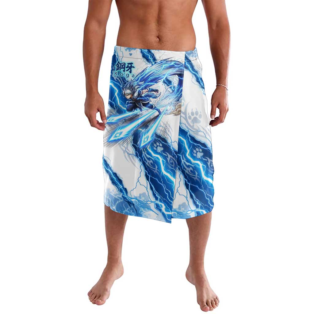 Koga Inuyasha Series Lavalava Electric Storm Anime Style with Blue Wolf Spirit