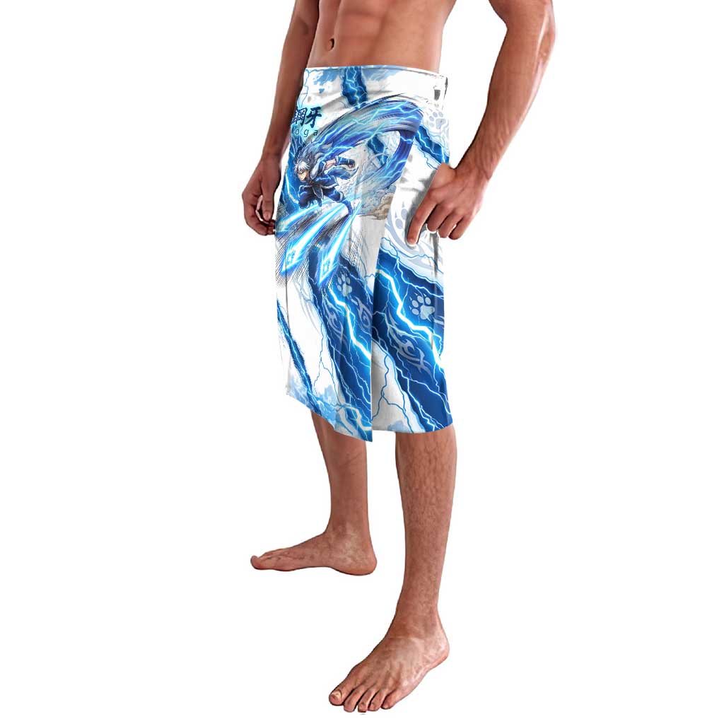 Koga Inuyasha Series Lavalava Electric Storm Anime Style with Blue Wolf Spirit