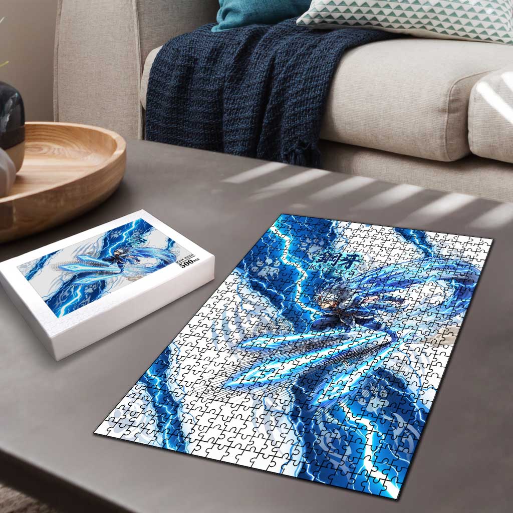 Koga Inuyasha Series Puzzle Electric Storm Anime Style with Blue Wolf Spirit