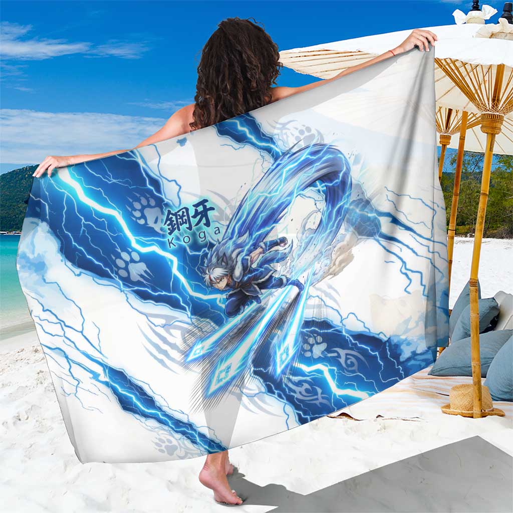 Koga Inuyasha Series Sarong Electric Storm Anime Style with Blue Wolf Spirit