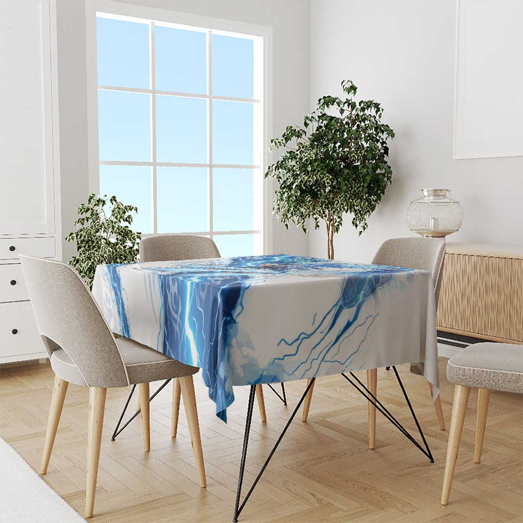 Koga Inuyasha Series Tablecloth Electric Storm Anime Style with Blue Wolf Spirit