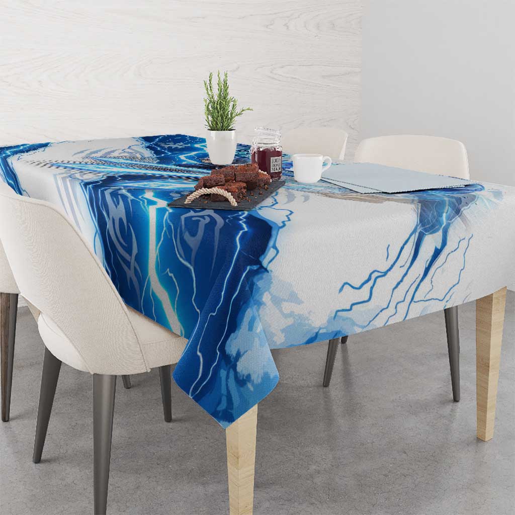 Koga Inuyasha Series Tablecloth Electric Storm Anime Style with Blue Wolf Spirit
