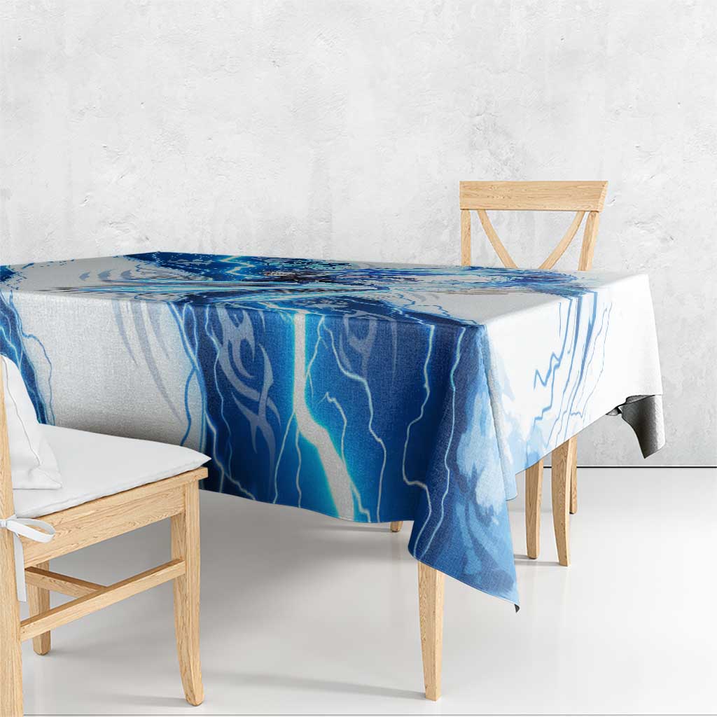 Koga Inuyasha Series Tablecloth Electric Storm Anime Style with Blue Wolf Spirit