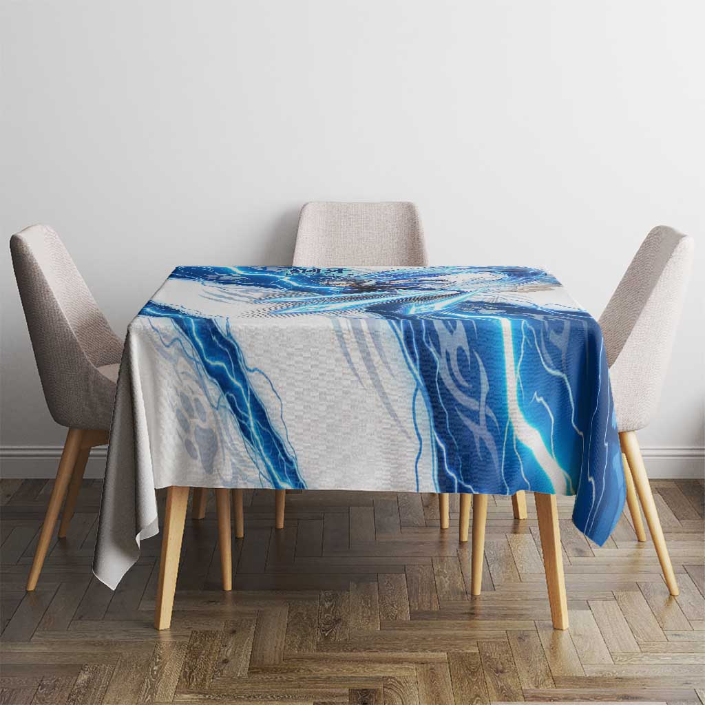 Koga Inuyasha Series Tablecloth Electric Storm Anime Style with Blue Wolf Spirit