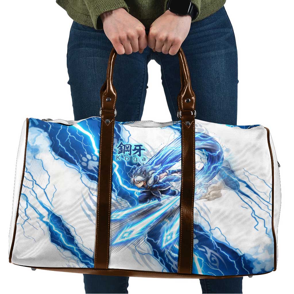 Koga Inuyasha Series Travel Bag Electric Storm Anime Style with Blue Wolf Spirit