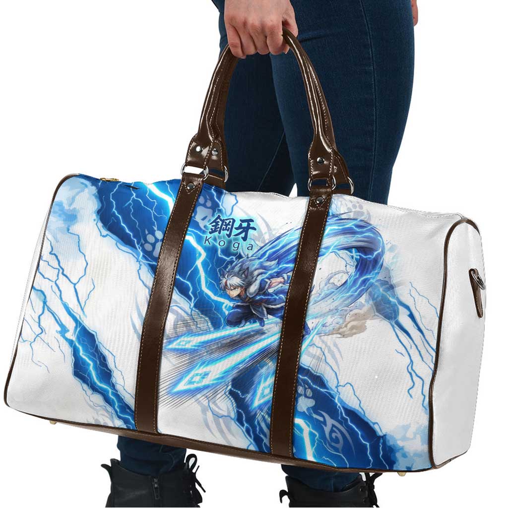 Koga Inuyasha Series Travel Bag Electric Storm Anime Style with Blue Wolf Spirit