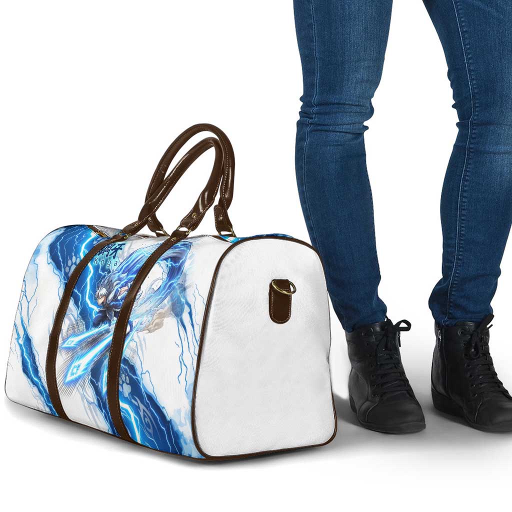 Koga Inuyasha Series Travel Bag Electric Storm Anime Style with Blue Wolf Spirit