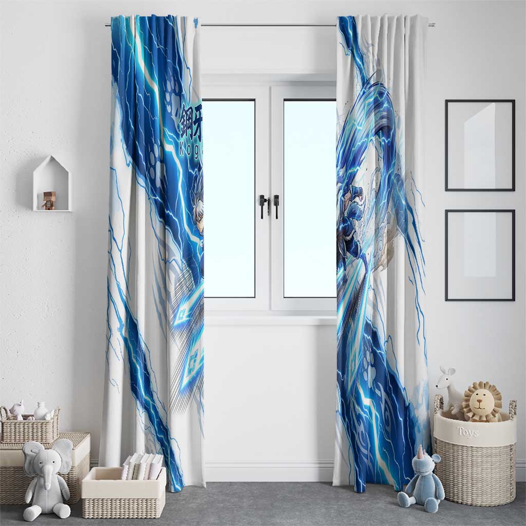 Koga Inuyasha Series Window Curtain Electric Storm Anime Style with Blue Wolf Spirit