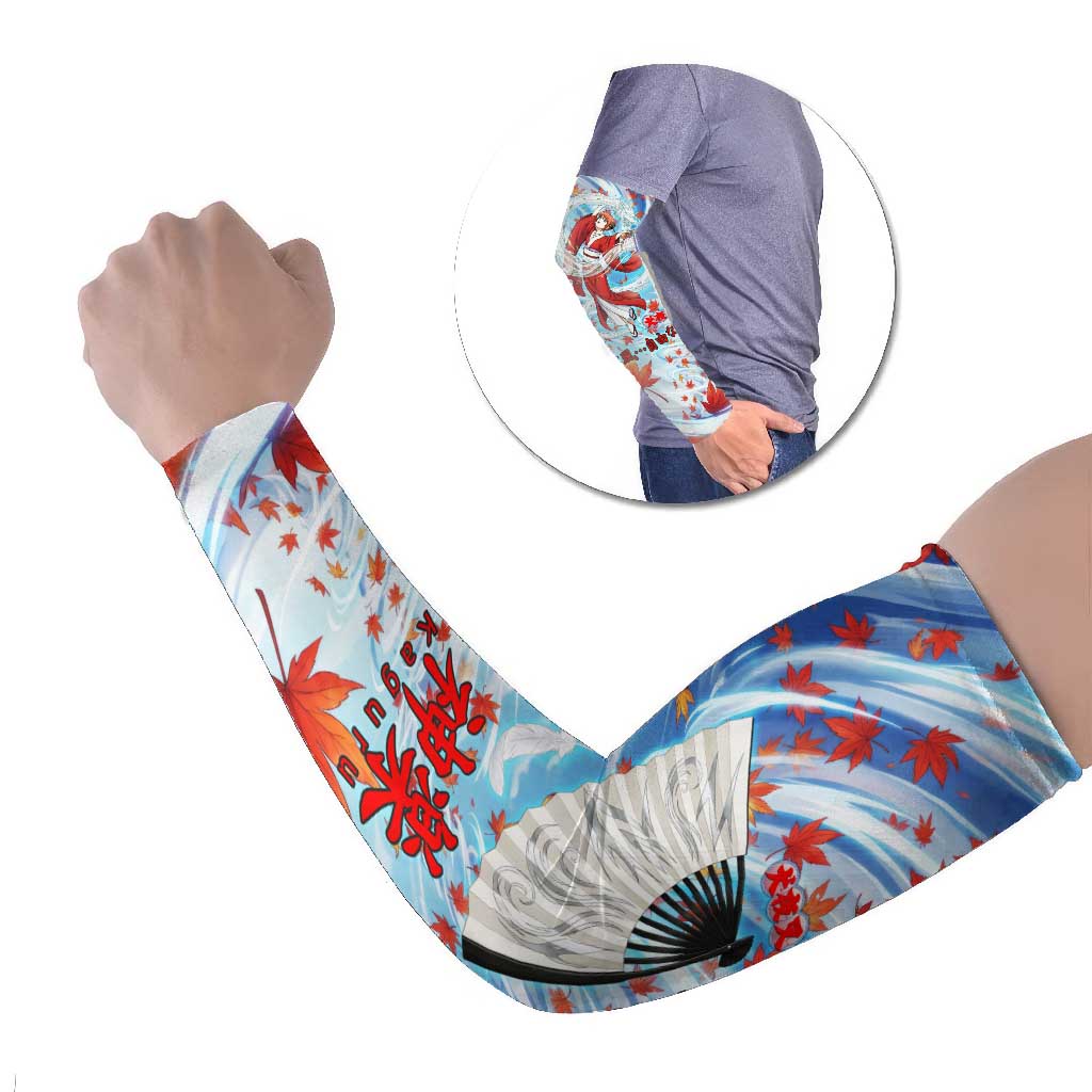 Kagura Inuyasha Series Arm Sleeves Wind Spirit Anime Style with Autumn Maple Leaves