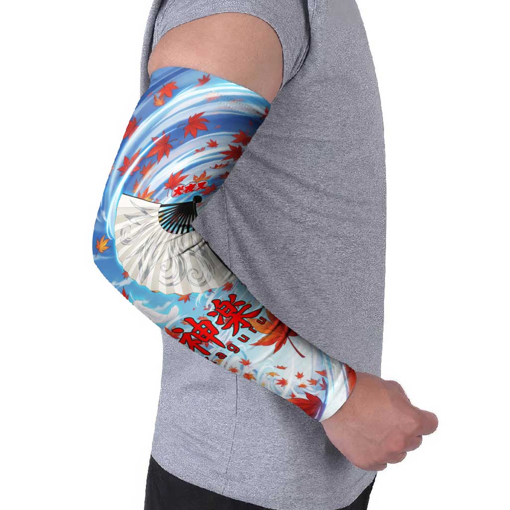 Kagura Inuyasha Series Arm Sleeves Wind Spirit Anime Style with Autumn Maple Leaves