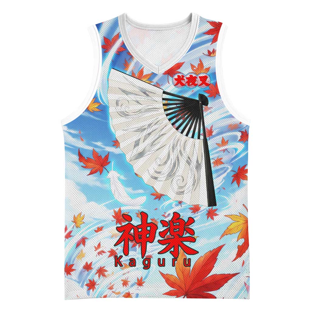 Kagura Inuyasha Series Basketball Jersey Wind Spirit Anime Style with Autumn Maple Leaves