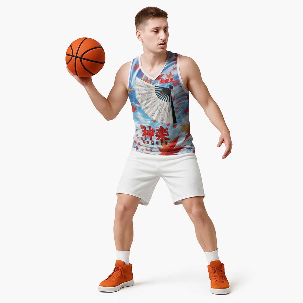 Kagura Inuyasha Series Basketball Jersey Wind Spirit Anime Style with Autumn Maple Leaves