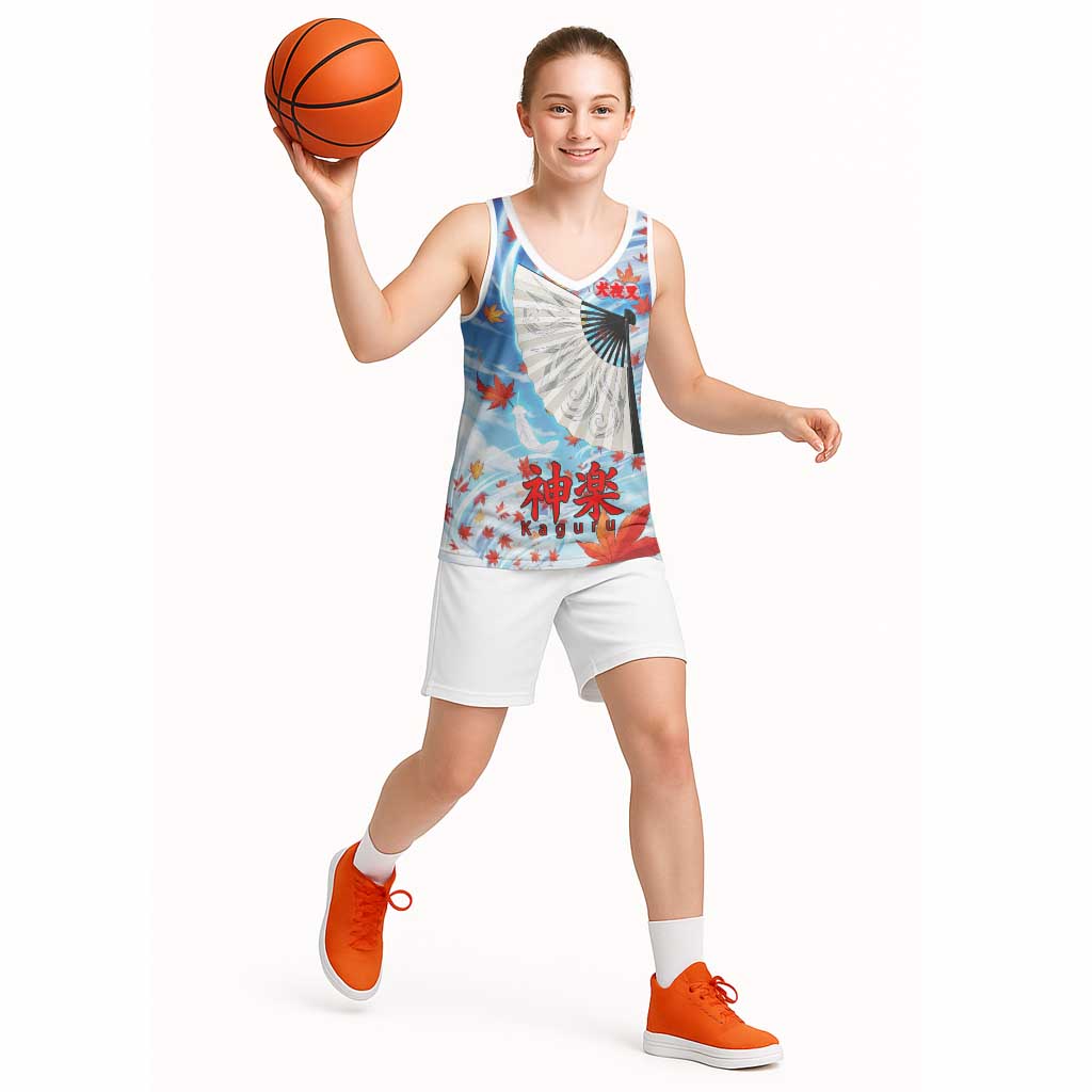 Kagura Inuyasha Series Basketball Jersey Wind Spirit Anime Style with Autumn Maple Leaves