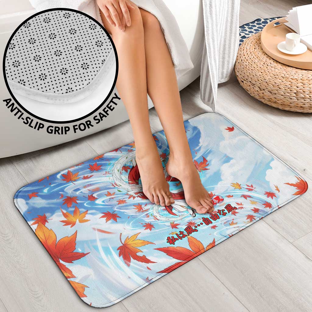 Kagura Inuyasha Series Bathroom Set Wind Spirit Anime Style with Autumn Maple Leaves