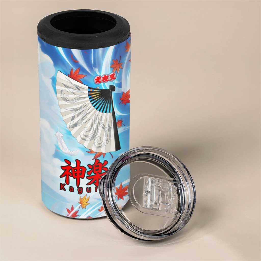 Kagura Inuyasha Series 4 in 1 Can Cooler Tumbler Wind Spirit Anime Style with Autumn Maple Leaves