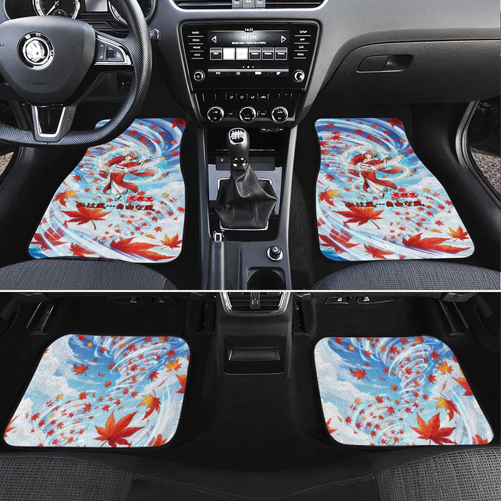 Kagura Inuyasha Series Car Mats Wind Spirit Anime Style with Autumn Maple Leaves