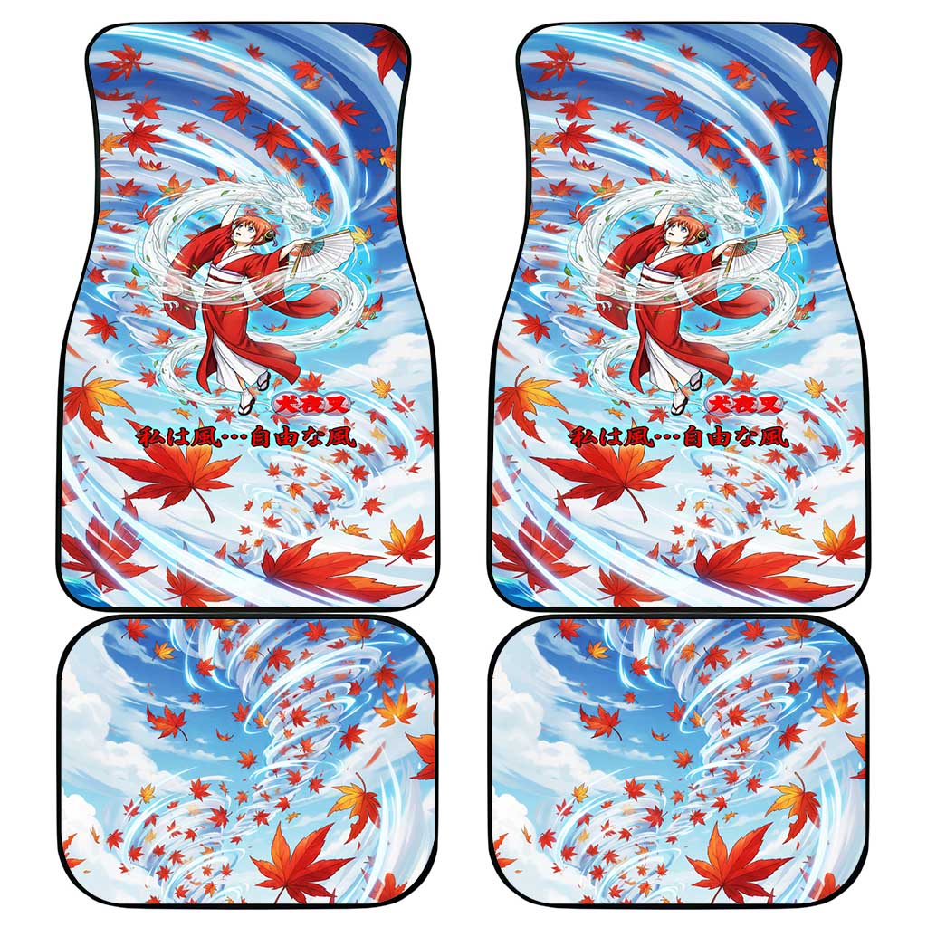 Kagura Inuyasha Series Car Mats Wind Spirit Anime Style with Autumn Maple Leaves