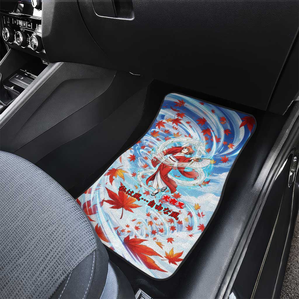 Kagura Inuyasha Series Car Mats Wind Spirit Anime Style with Autumn Maple Leaves