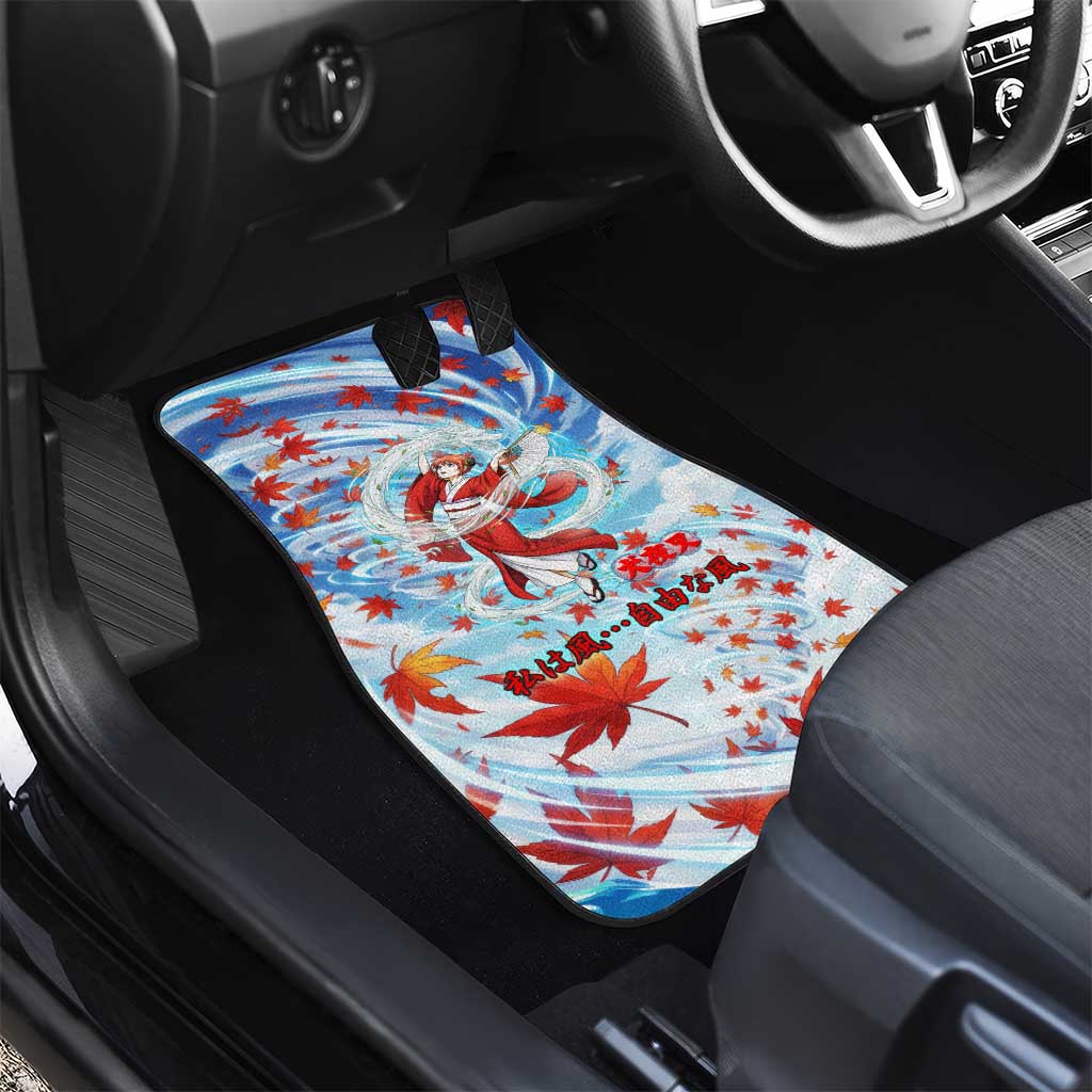 Kagura Inuyasha Series Car Mats Wind Spirit Anime Style with Autumn Maple Leaves