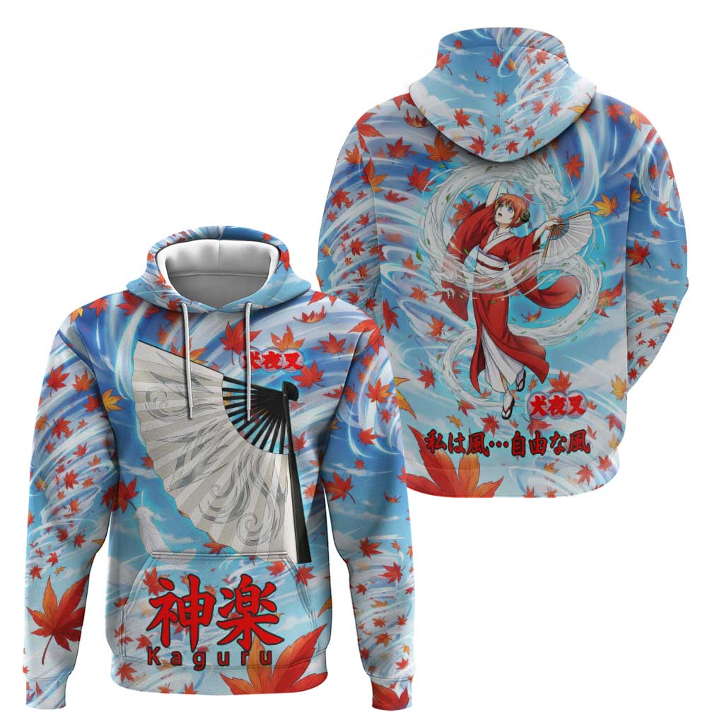 Kagura Inuyasha Series Hoodie Wind Spirit Anime Style with Autumn Maple Leaves