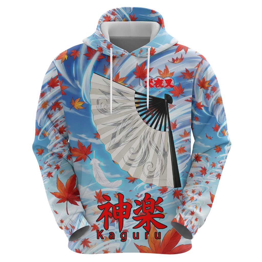 Kagura Inuyasha Series Hoodie Wind Spirit Anime Style with Autumn Maple Leaves