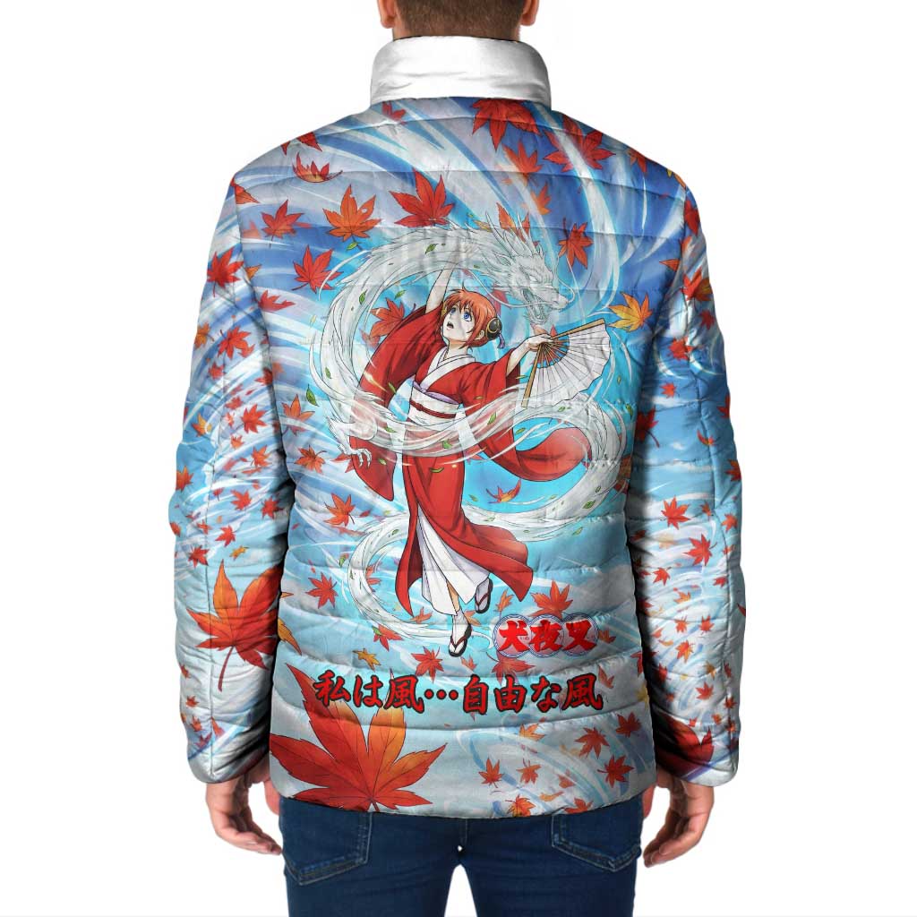 Kagura Inuyasha Series Padded Jacket Wind Spirit Anime Style with Autumn Maple Leaves