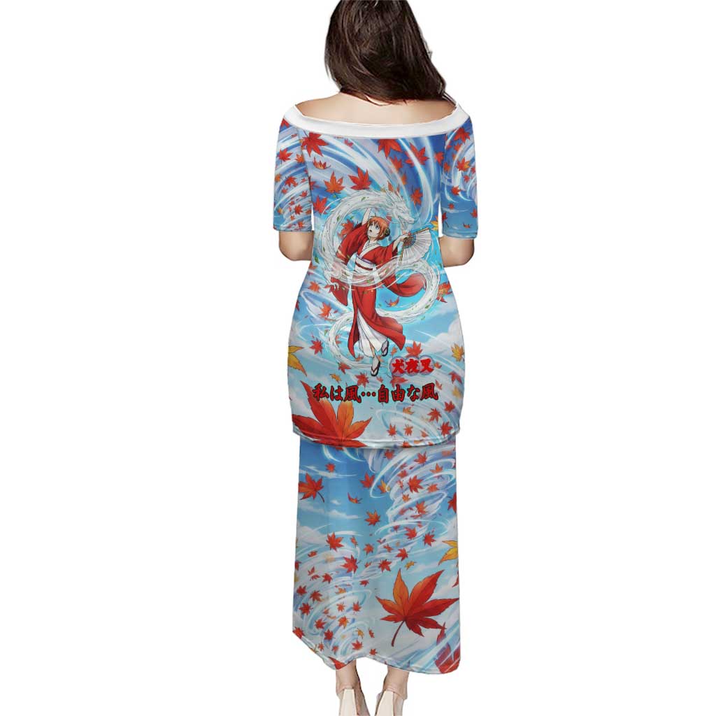 Kagura Inuyasha Series Puletasi Wind Spirit Anime Style with Autumn Maple Leaves