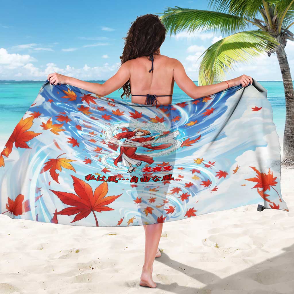 Kagura Inuyasha Series Sarong Wind Spirit Anime Style with Autumn Maple Leaves