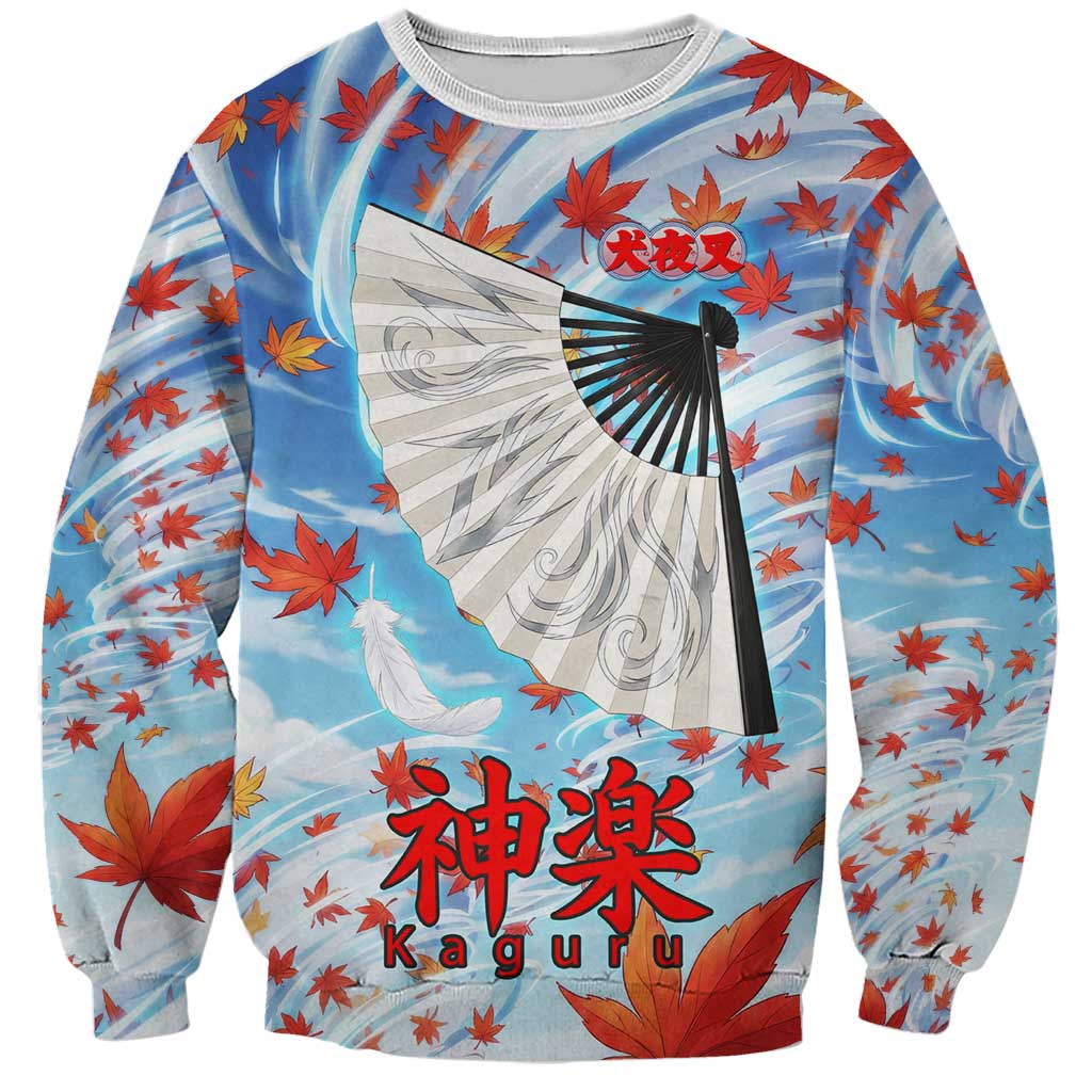 Kagura Inuyasha Series Sweatshirt Wind Spirit Anime Style with Autumn Maple Leaves