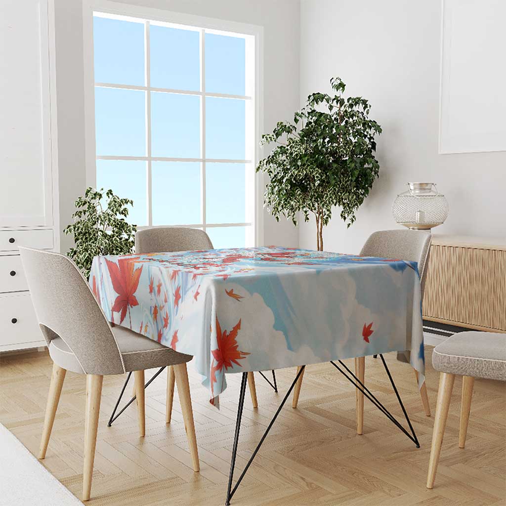 Kagura Inuyasha Series Tablecloth Wind Spirit Anime Style with Autumn Maple Leaves