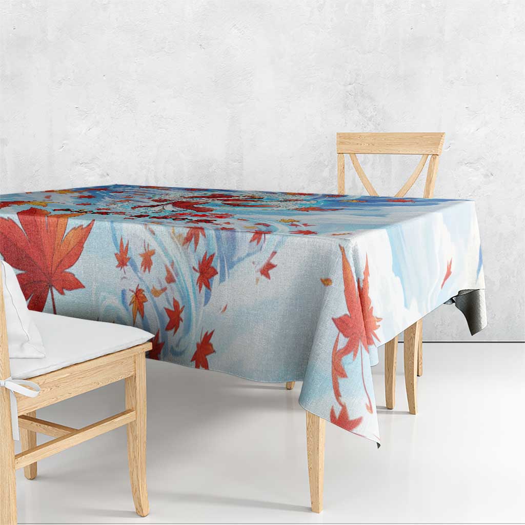 Kagura Inuyasha Series Tablecloth Wind Spirit Anime Style with Autumn Maple Leaves