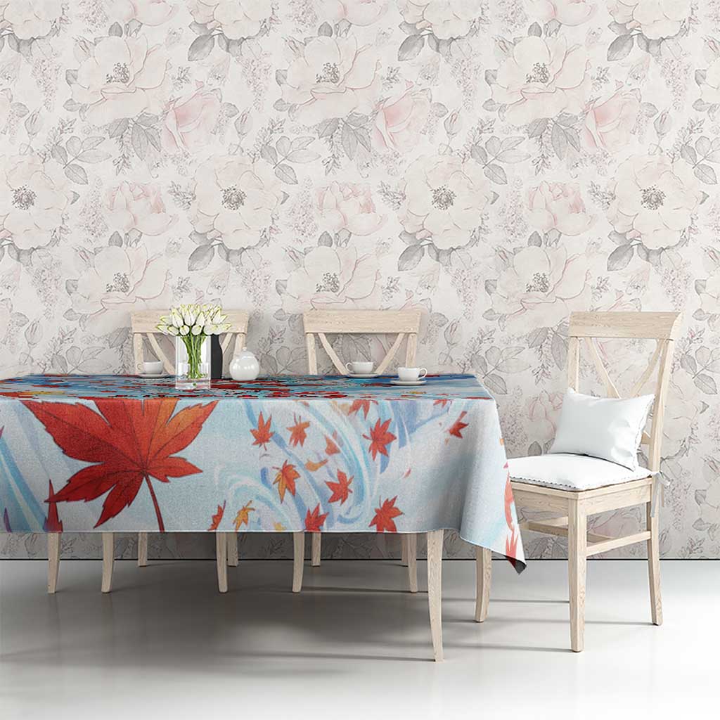 Kagura Inuyasha Series Tablecloth Wind Spirit Anime Style with Autumn Maple Leaves