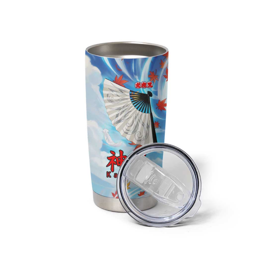 Kagura Inuyasha Series Tumbler Cup Wind Spirit Anime Style with Autumn Maple Leaves
