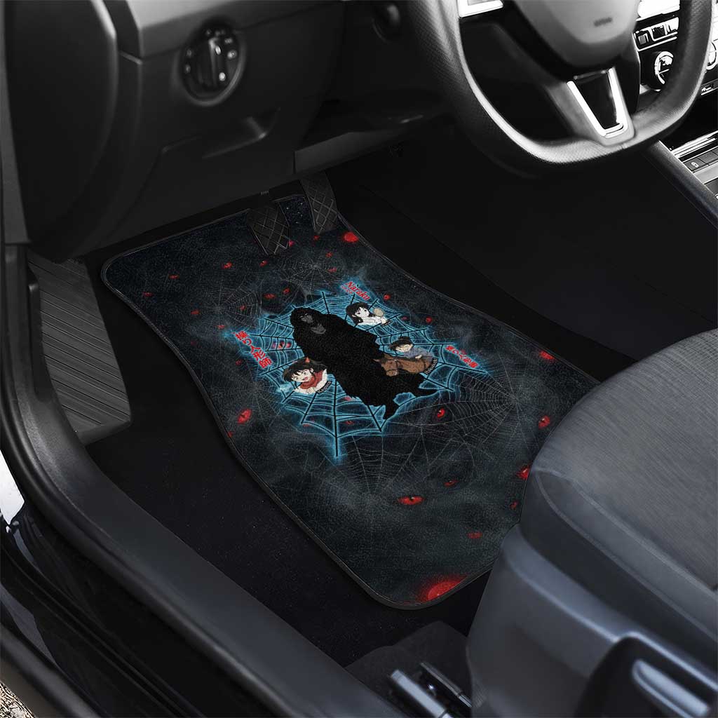 Naraku Inuyasha Series Car Mats Dark Web Anime Style with Fiery Spider and Red Eyes