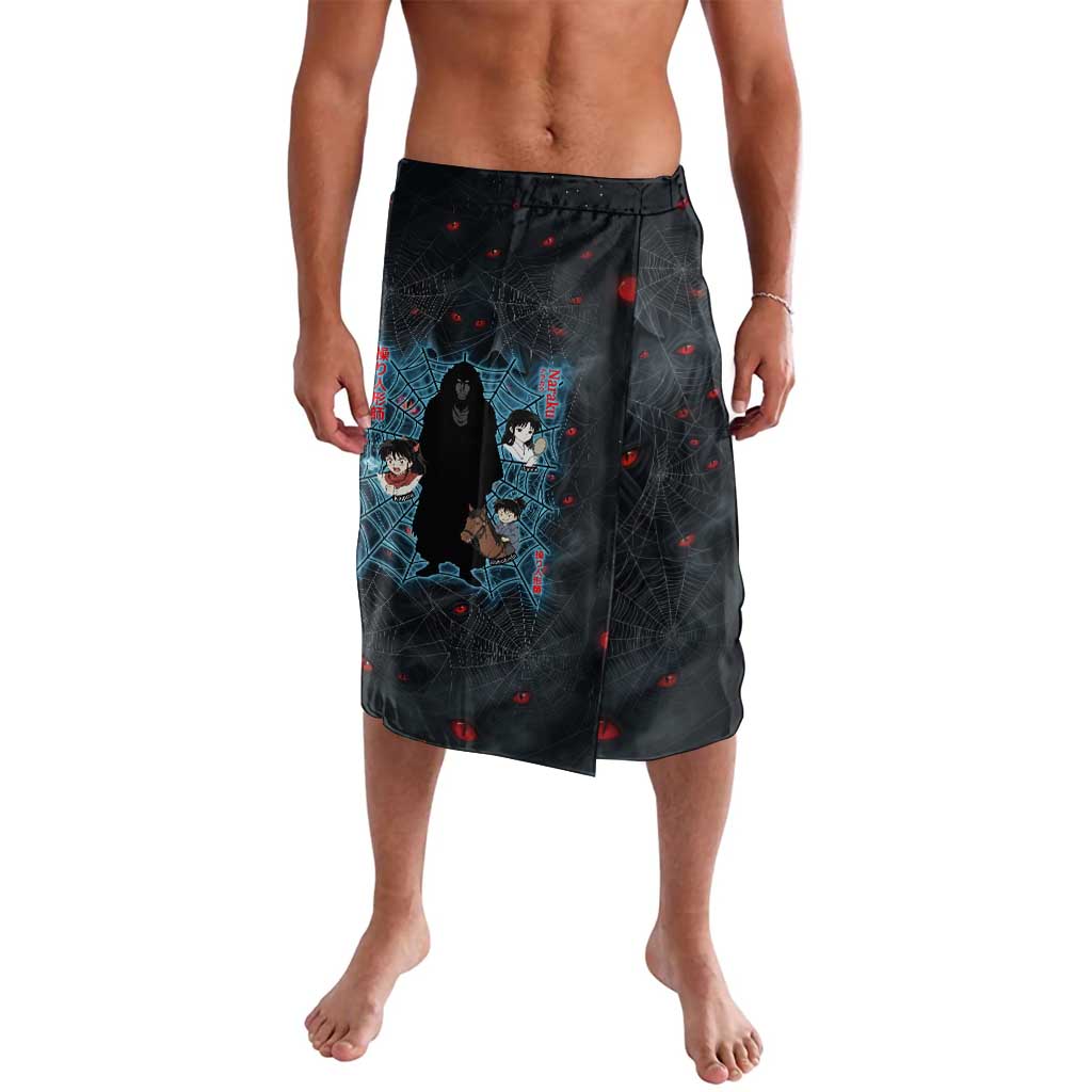 Naraku Inuyasha Series Lavalava Dark Web Anime Style with Fiery Spider and Red Eyes