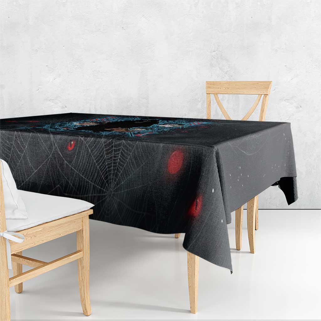 Naraku Inuyasha Series Tablecloth Dark Web Anime Style with Fiery Spider and Red Eyes