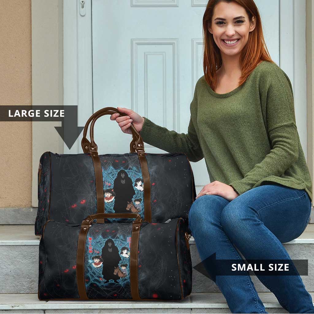 Naraku Inuyasha Series Travel Bag Dark Web Anime Style with Fiery Spider and Red Eyes