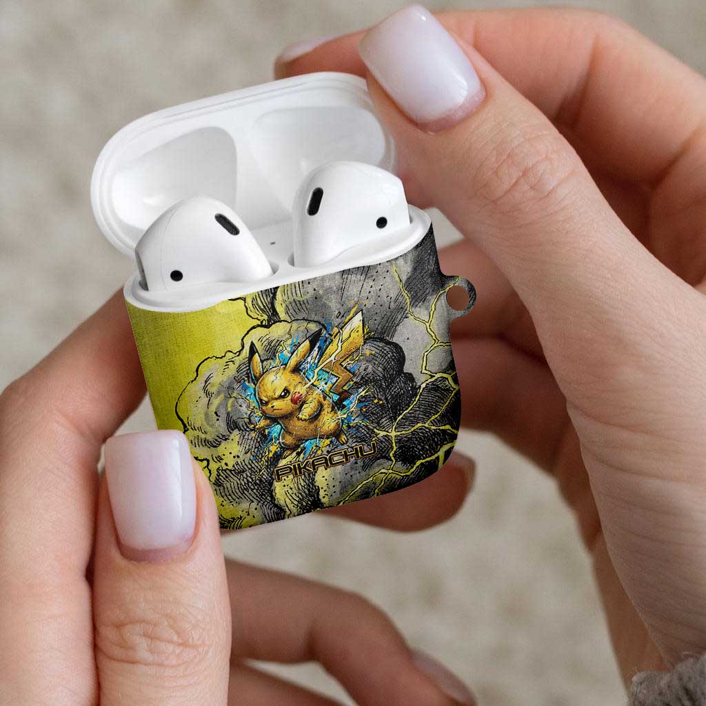 Pikachu Stormbreaker Edition AirPods Case Pikachu Amid Thunder Clouds