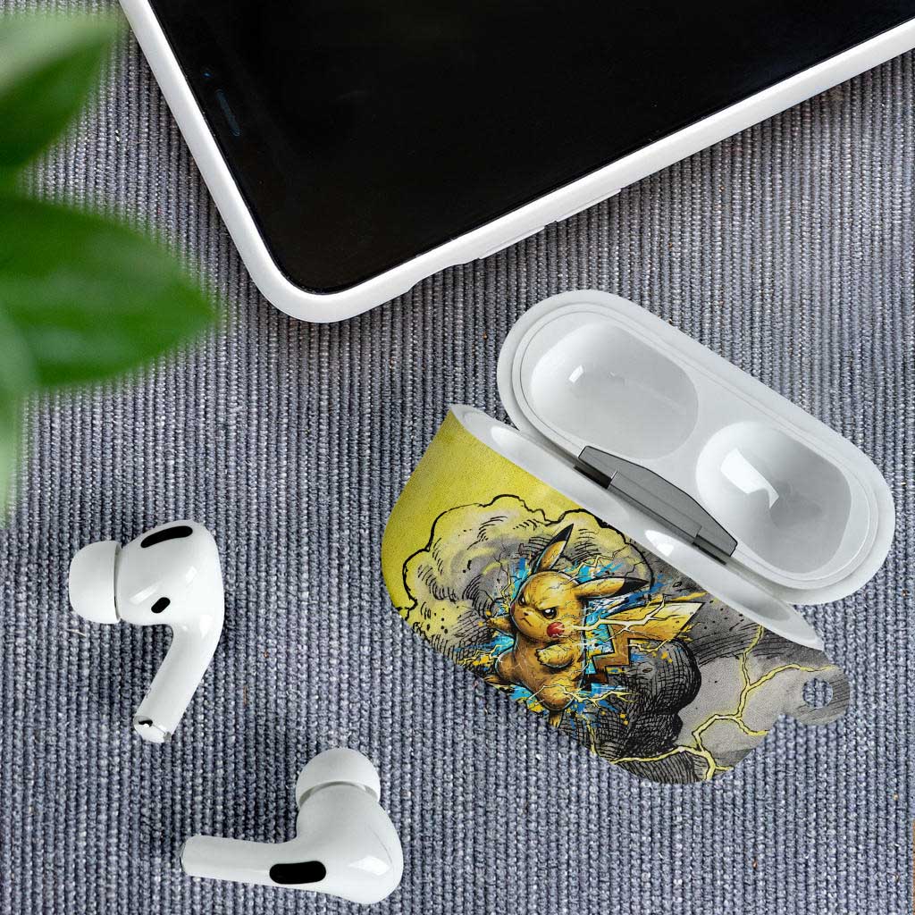 Pikachu Stormbreaker Edition AirPods Case Pikachu Amid Thunder Clouds