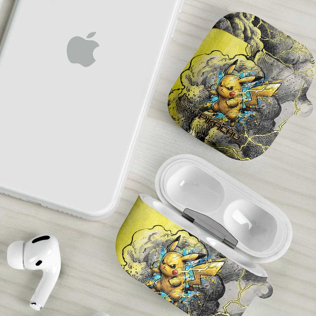 Pikachu Stormbreaker Edition AirPods Case Pikachu Amid Thunder Clouds