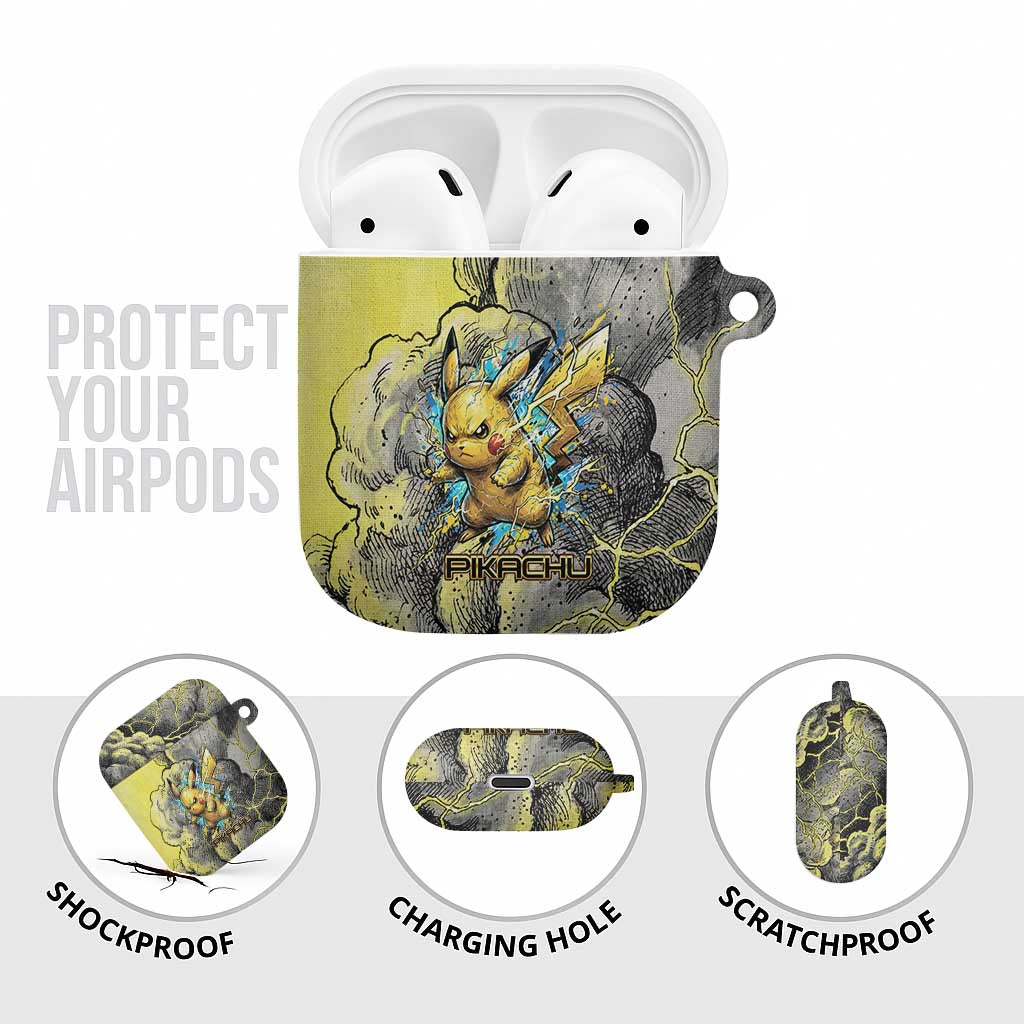 Pikachu Stormbreaker Edition AirPods Case Pikachu Amid Thunder Clouds