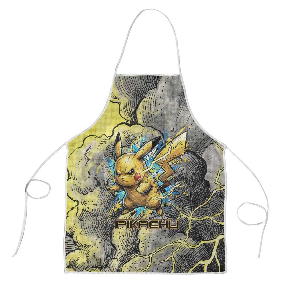 Pikachu Stormbreaker Edition Apron Pikachu Amid Thunder Clouds