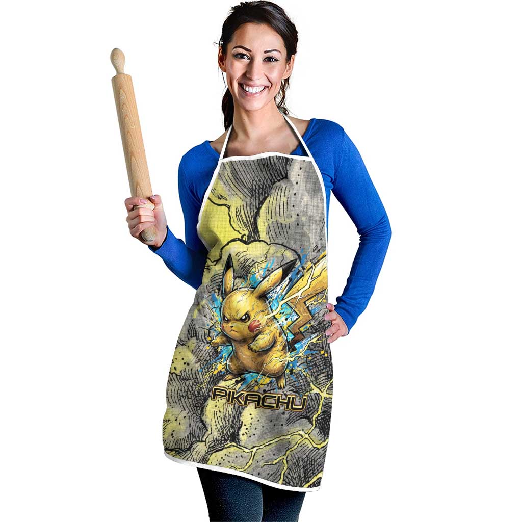 Pikachu Stormbreaker Edition Apron Pikachu Amid Thunder Clouds